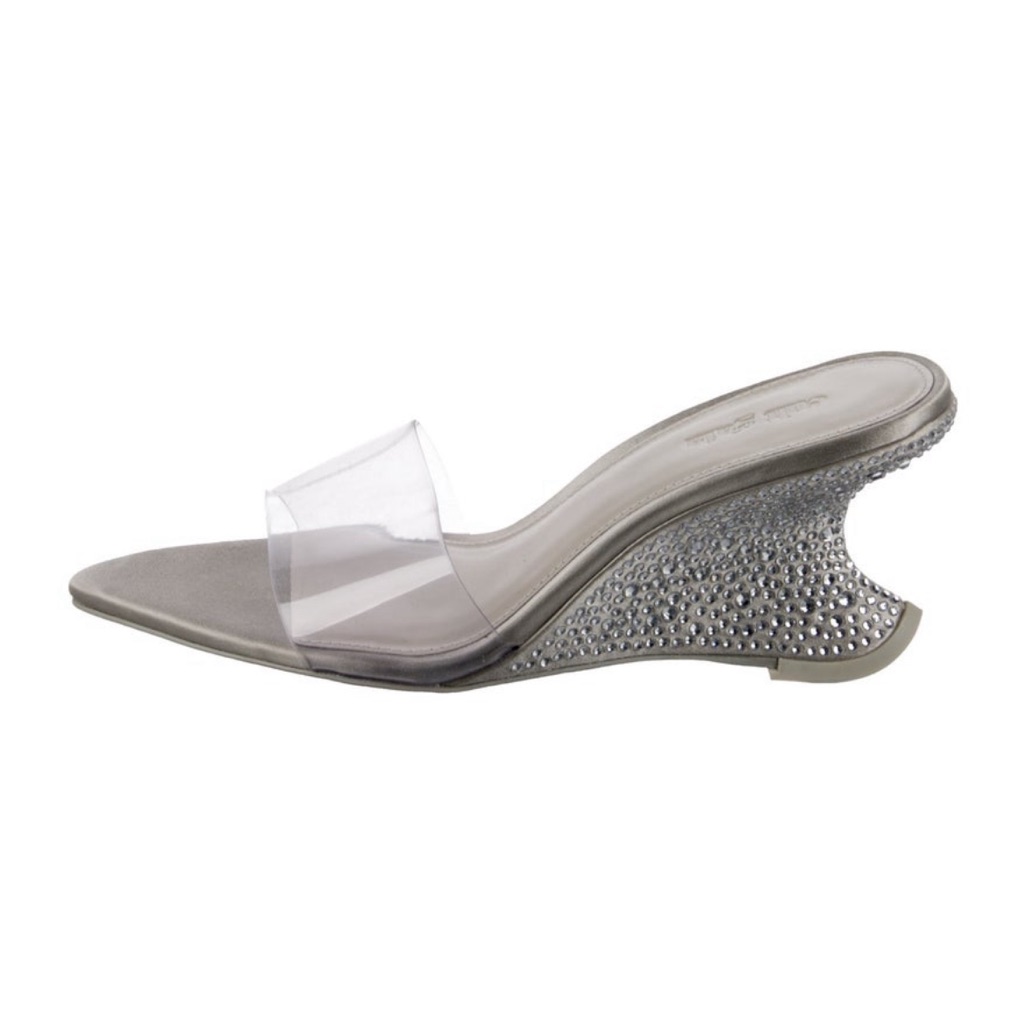 Cult Gaia Pvc Crystal Embellishments Slides